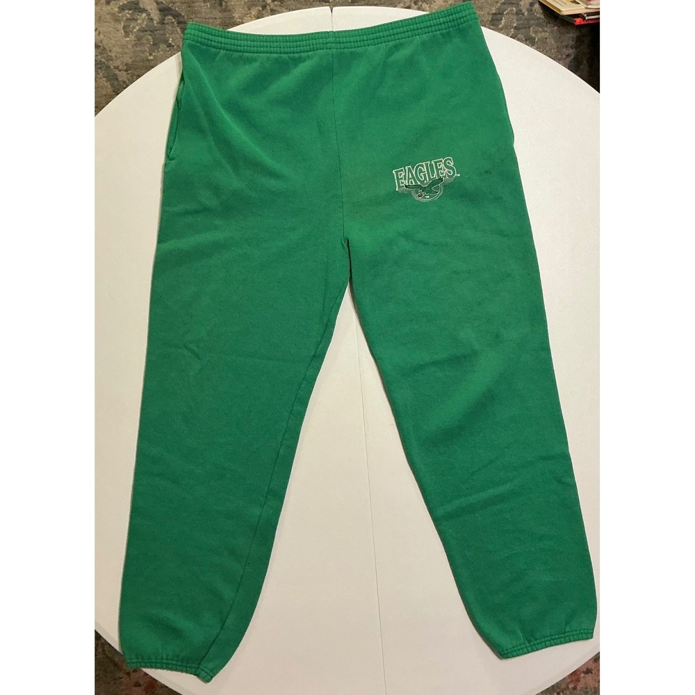 VTG USA Made 90s Philadelphia Eagles Sweatpants Jostens NFL Kelly Green Mens‎ L